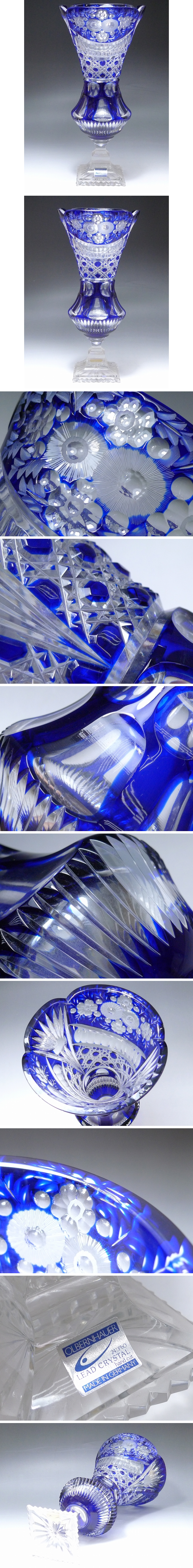 メリット▲10SK1831▲LEAD CRYTALリードクリスタル　クリスタルガラス花瓶　カットガラス　切子硝子 クリスタルガラス